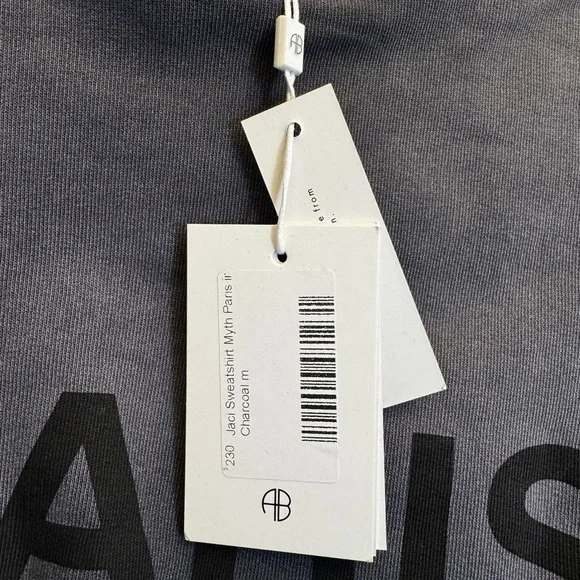 NWT Anine Bing Sweatshirt Jaci Paris is a Myth – Noir Sz Medium - Picture 10 of 15